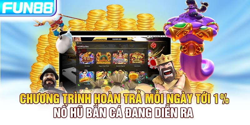 Chương trình hoàn trả mỗi ngày tới 1% nổ hũ bắn cá đang diễn ra Chương trình hoàn trả mỗi ngày tới 1% nổ hũ bắn cá đang diễn ra